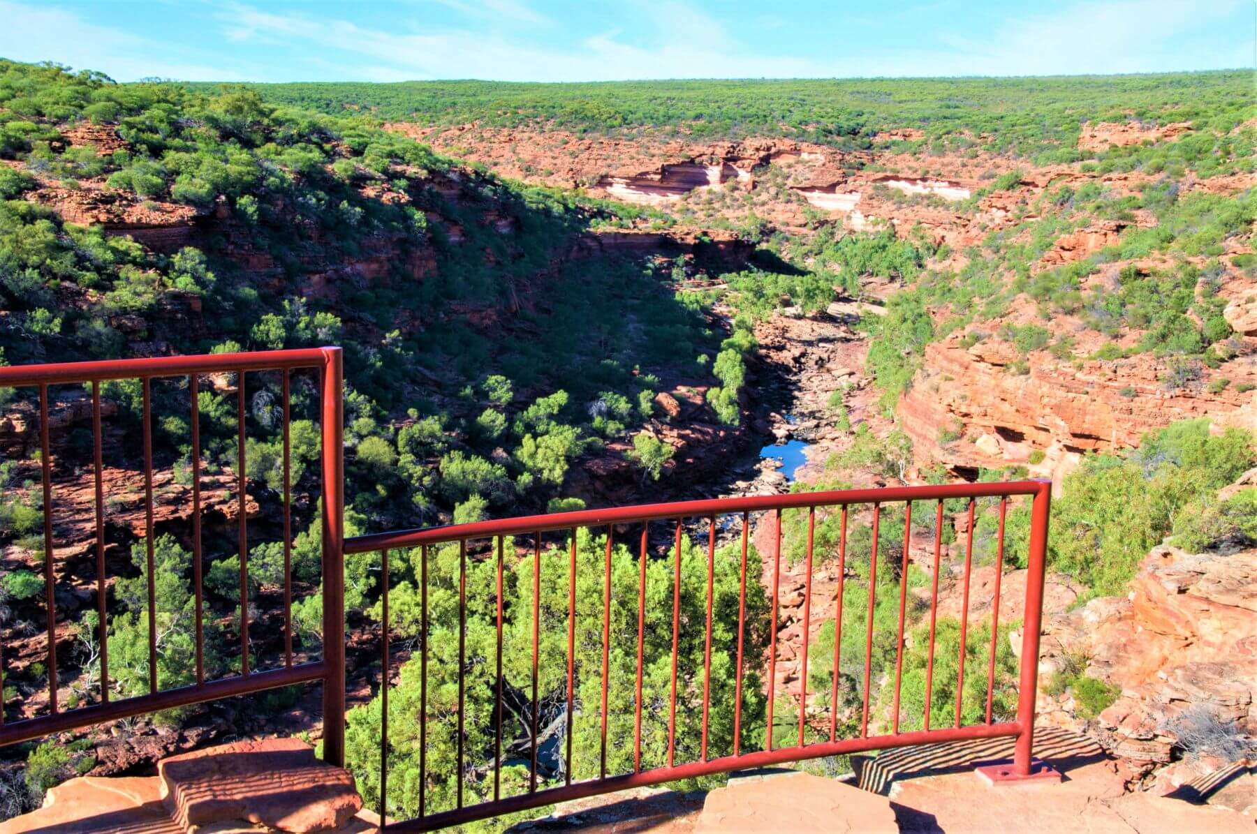 Kalbarri National Park - Z Bend Lookout - Blick von der Schlucht