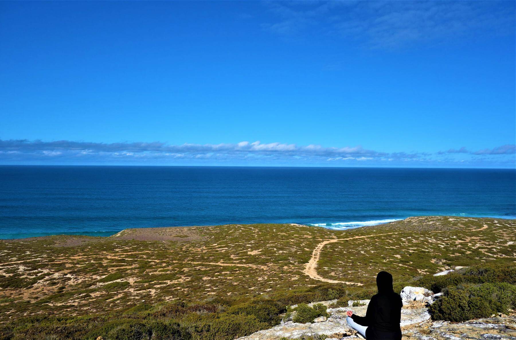 Blick auf die Nullarbor Plain in Australien