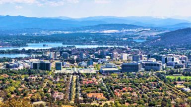 Blick auf Canberra in Australien