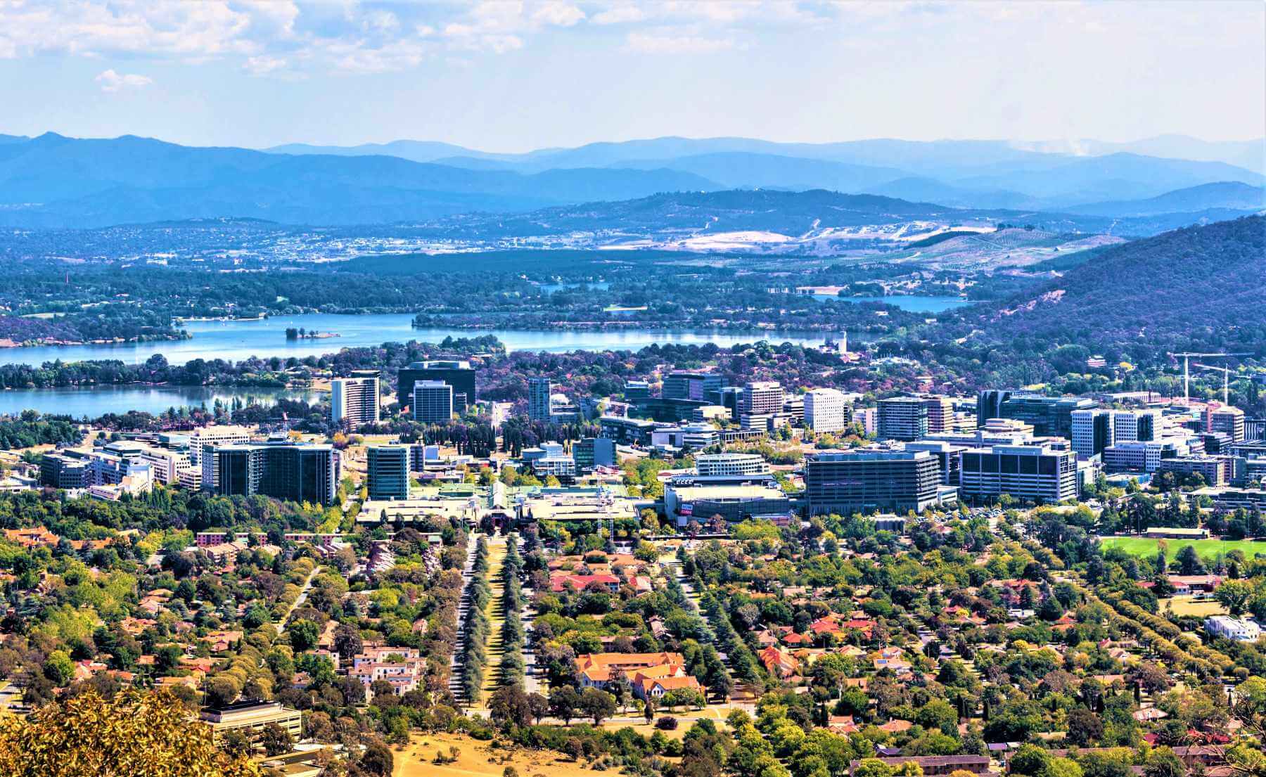 Blick auf Canberra in Australien