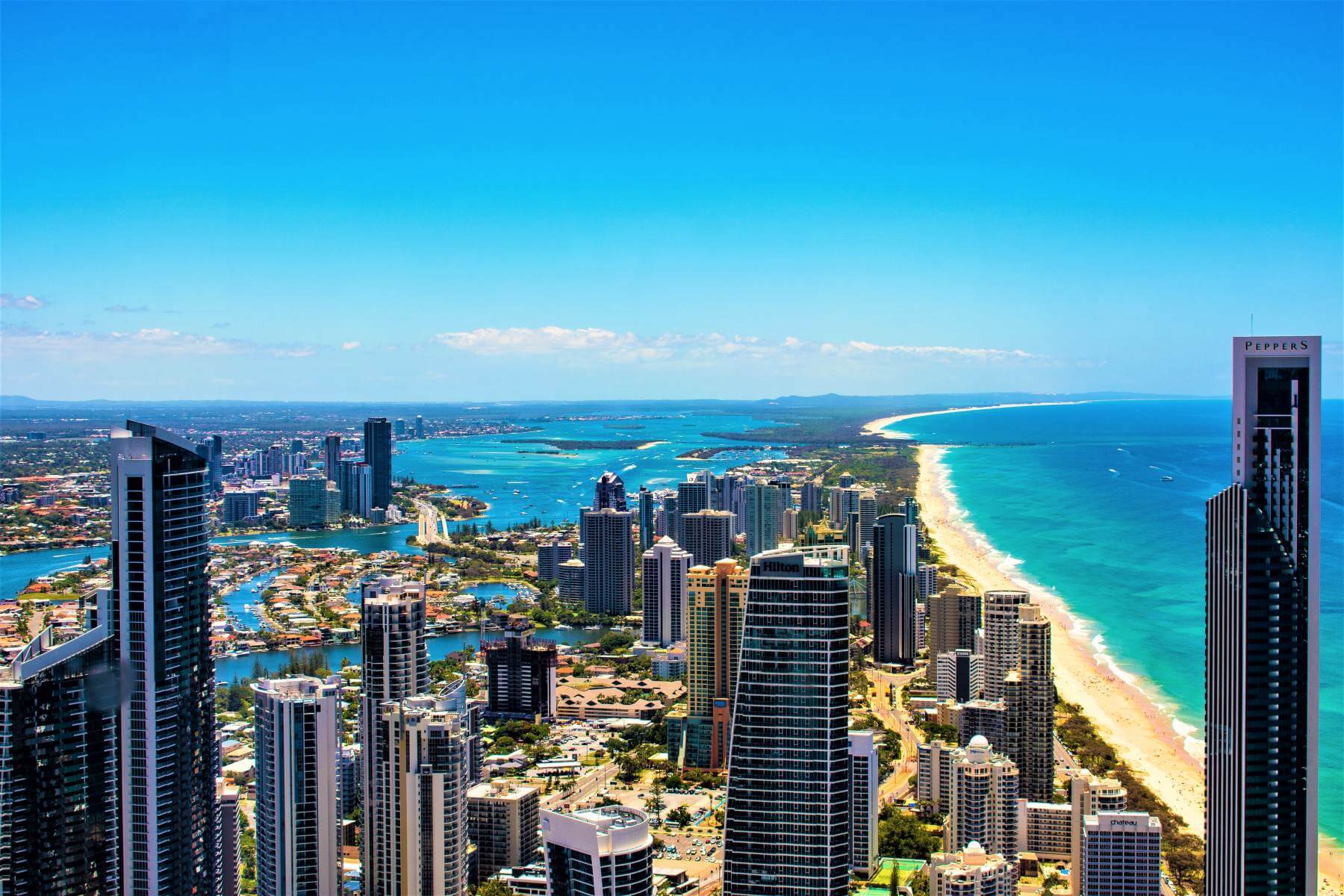 Blick auf die Gold Coast in Queensland