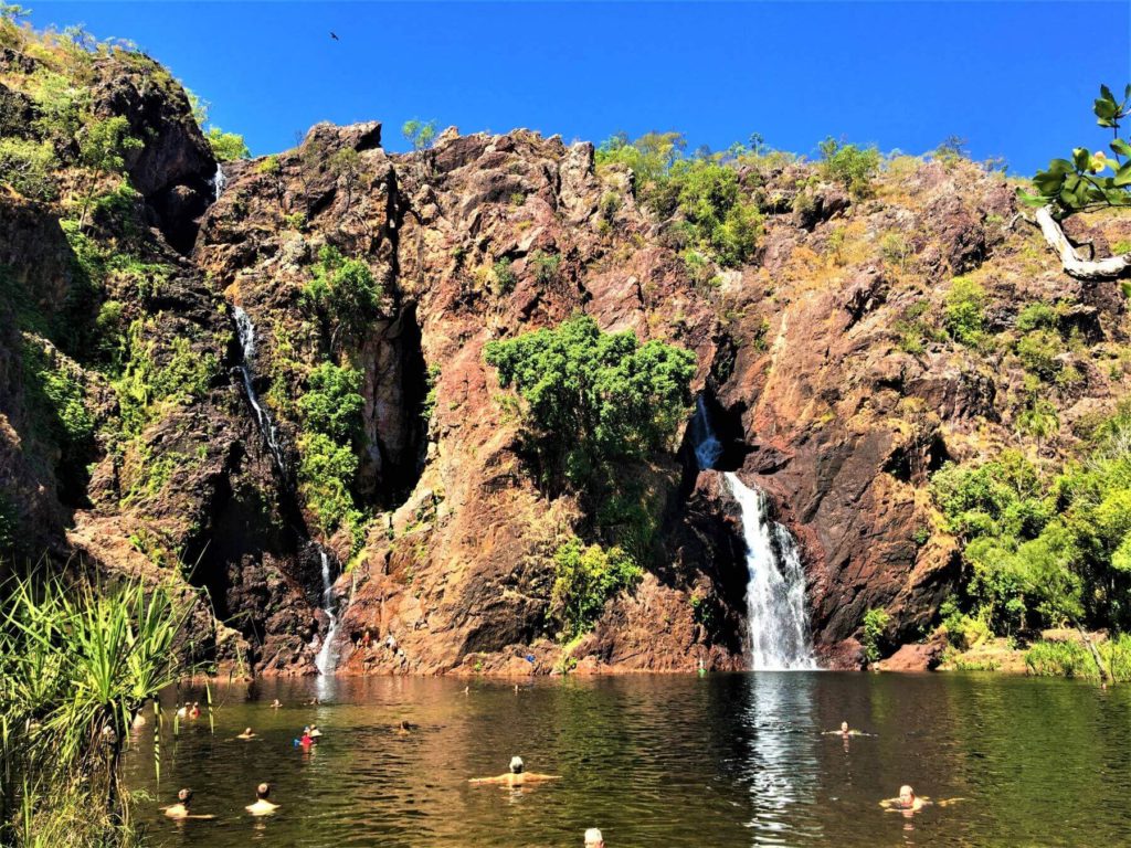 Schöner Wasserfall im Litchfield National Park - Wangi Falls