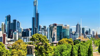 Blick auf Melbourne in Australien