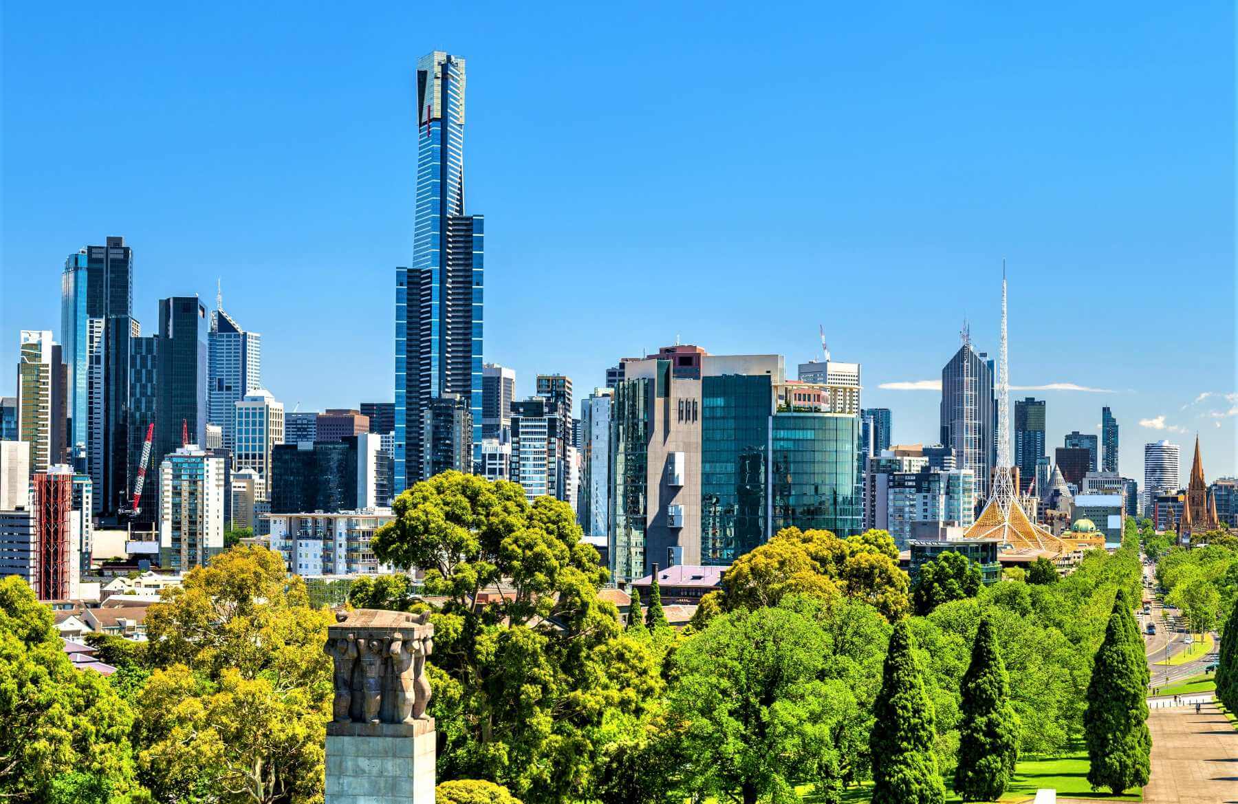 Blick auf Melbourne in Australien