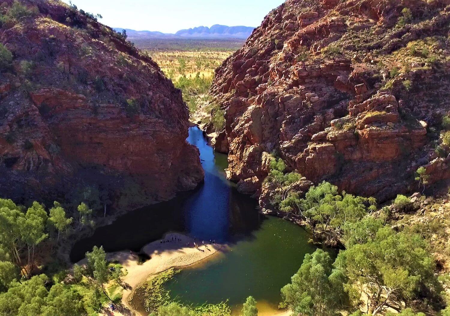 Felsenpool Ellery Creek - eine Sehenswürdigkeit bei Alice Springs