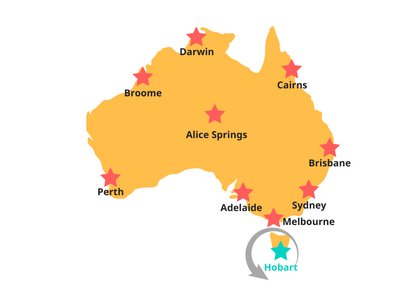 Tasmanien - Routen
